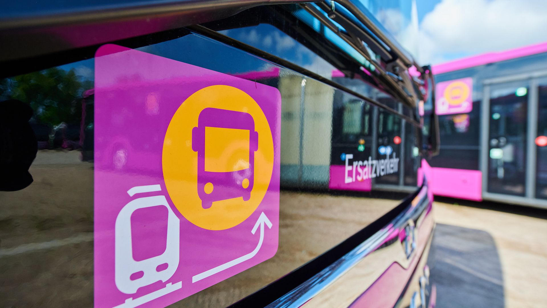 The replacement service symbol on the bus