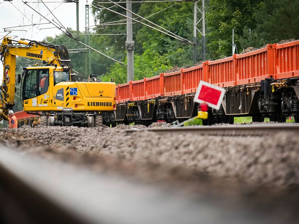 Track construction works