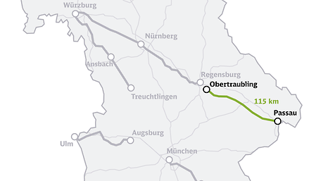 Übersichtskarte der Generalsanierung im Korridor Hamburg-Berlin