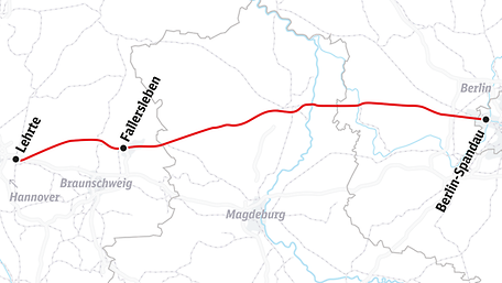 Übersichtskarte der Korridorsanierung Obertraubling - Passau